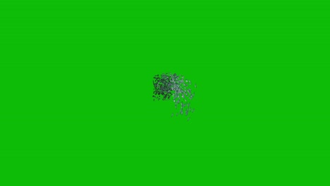 Ein-Fischschwarm,-Der-Sich-Im-Kreis-Auf-Grünem-Bildschirm-Mit-3D-Animation-Von-Oben-Bewegt