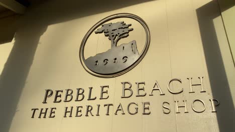 Pebble-Beach-Campo-De-Golf-Patrimonio-Tienda-Letrero-California-Famoso-Club-De-Golf-Ubicación-Poi-Logo