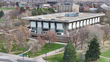Library-James-A-Michener-at-the-University-of-Northern-Colorado-drone-flight