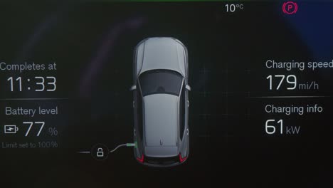 Electric-car-dashboard-display-information-EV--re-charge-progress