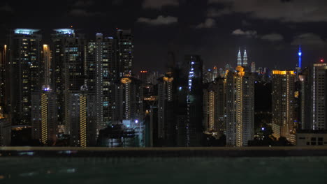 From-pool-on-roof-of-a-hotel-in-Kuala-Lumpur-Malaysia-seen-night-city