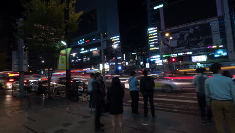 Hyperlapse-of-walking-in-crowded-street-at-night-Seoul-South-Korea