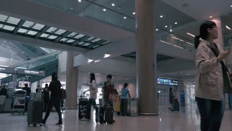 Zeitraffer-Des-Passagierverkehrs-Am-Flughafen-Seoul-Südkorea