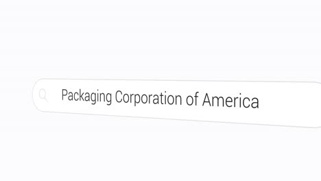 Typing-Packaging-Corporation-of-America-on-the-Search-Engine