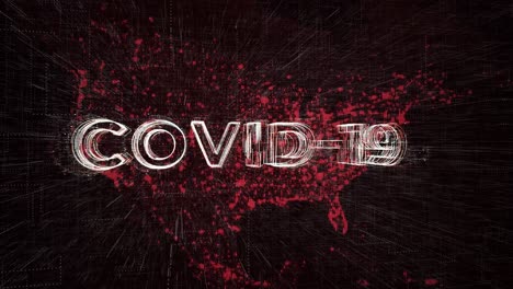 Concepto-Infográfico-Covid-19-Para-Estados-Unidos,-Animación-Gráfica-En-Movimiento-De-Pandemia