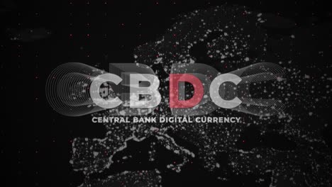 Digitale-Währung-Der-Zentralbank,-Europa-Motion-Graphics-Konzept