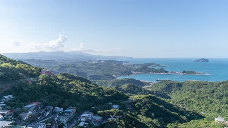 Impresionante-Vista-De-Lapso-De-Tiempo-Sobre-El-Océano-Desde-Yufuin-En-Taiwán