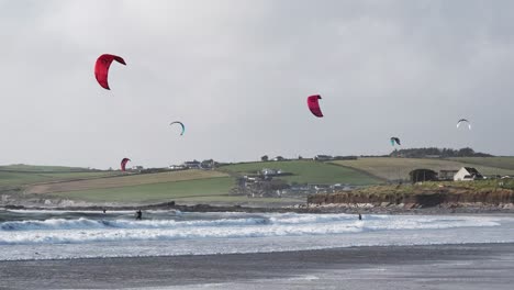 Kite-surfers-and-their-colourful-wings
