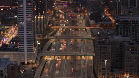 Rush-hour-in-Chicago-aerial-view
