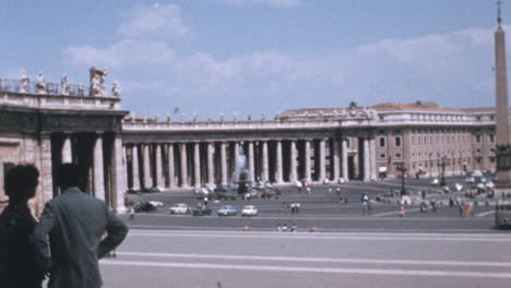Panorama-Piazza-San-Pietro-with-Obelisk-in-the-center-in-Rome-Vatican-in-1960s
