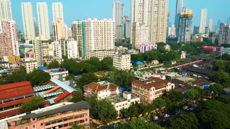 Luftaufnahme-Der-Stadt-Mumbai,-DJI-Mini-3pro