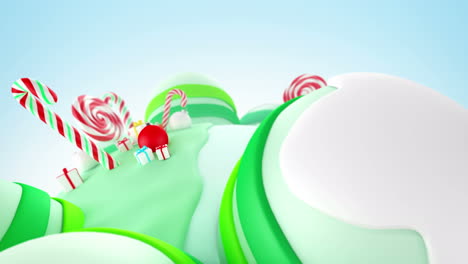 Weihnachtshintergrund-Süßigkeitsthema