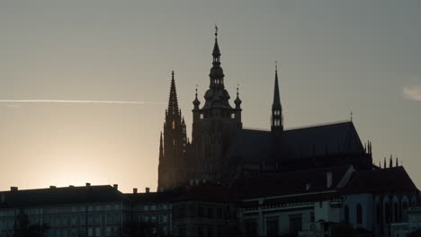 Time-lapse-shot-of-Cathedral-of-Saints-Vitus-Wenceslaus-and-Adalbert-Prague-Czech-Republic
