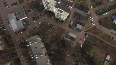Wohnviertel-Von-Moskau,-Luftaufnahme