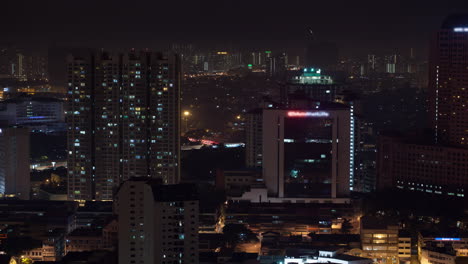 Bird-eye-time-lapse-view-of-night-big-city-panorama-of-Bangkok-Thailand