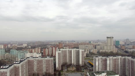Moskauer-Stadtbild-Mit-Luftaufnahme-Des-Wohngebiets