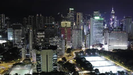 Zeitraffer-Des-Nachtlebens-In-Hongkong