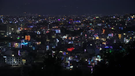 Las-Hermosas-Luces-De-Colores-En-La-Ciudad-De-Katmandú-Durante-El-Festival-De-Diwali