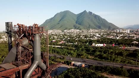 Steel-melting-furnaceat-Fundidora-Park-of-the-city-of-Monterrey-Mexico