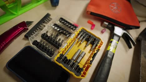 Drill-bits,-tools-and-hammer