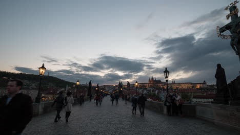 Timelapse-view-of-walking-people-on-the-picturesque-Charles-Bridge-Prague-Czech-Republic