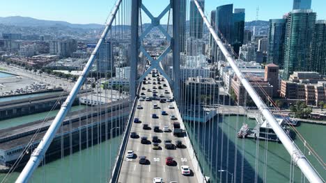 Oakland-Bay-Bridge-In-Oakland-In-Kalifornien,-Vereinigte-Staaten