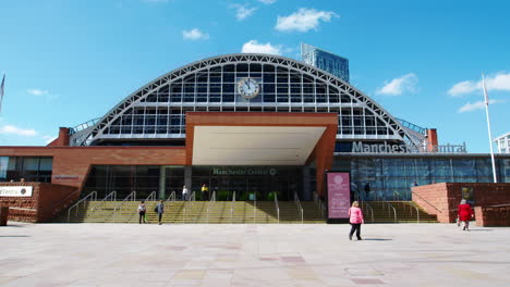 Manchester,-Großbritannien---4.-Mai-2017:-Außenansicht-Des-Manchester-Central-Convention-Complex