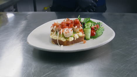 The-Chef-Adds-Cucumber-to-Toast-with-Scrambled-Eggs-Avocado-and-Fried-Shrimp