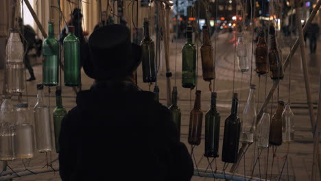 Glass-bottle-performance-in-the-street