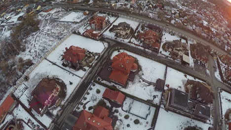 Flying-over-small-winter-town-Russia