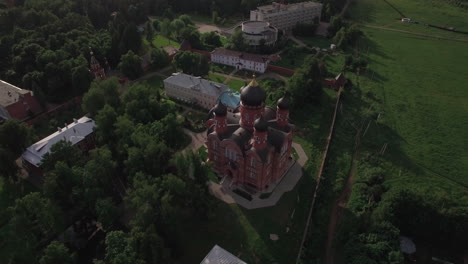 Russian-Lukino-village-with-Holy-Cross-Monastery-and-Ascension-Cathedral-aerial