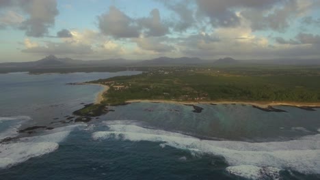 Flug-über-Die-Insel-Mauritius-Und-Untiefen