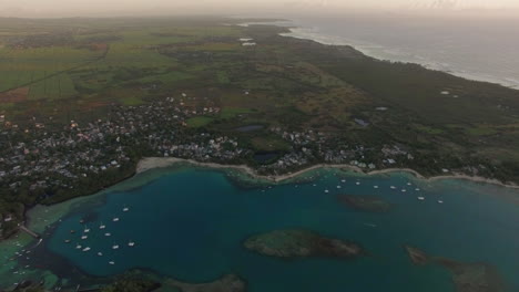 Mauritius-aerial-shot-of-coast-and-mainland