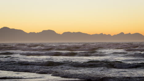 Slow-Motion-Sequence-Of-Sunrise-Over-Beach-In-South-Africa