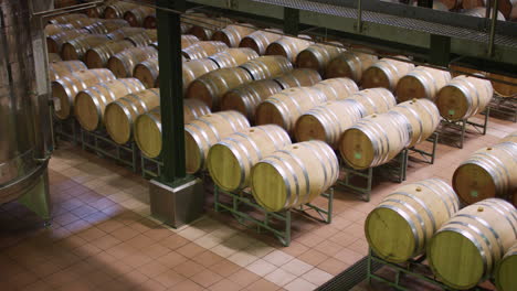 Modern-winemaking-facility-interior-with-barrels