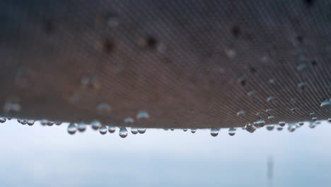Pure-raindrops-falling-from-textile-shed