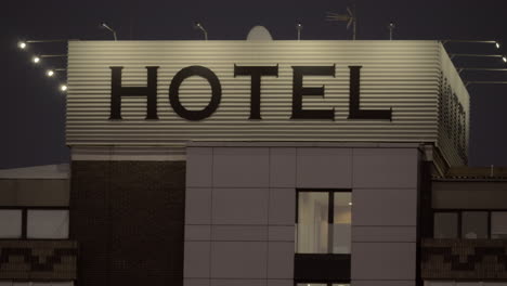 Night-view-of-hotel-banner-in-the-street