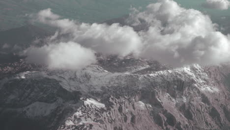 Aerial-view-of-mountains-Looking-from-the-flying-plane