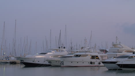Moored-yachts-in-the-port-of-Alicante-Spain