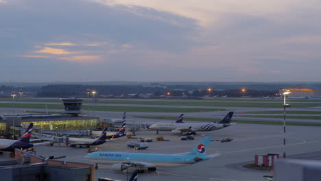 Terminal-D-of-Sheremetyevo-Airport-in-late-evening-Moscow-Russia