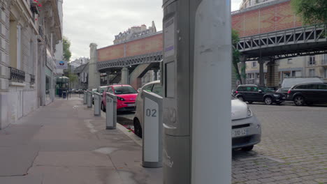 Electric-car-sharing-service-Autolib-with-vehicles-charging-Paris