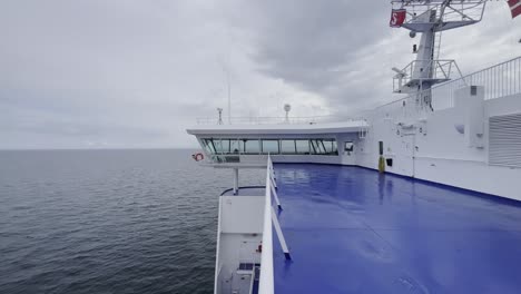 Control-bridge-of-a-ship-on-the-sea-without-people-ferry-near-Sweden