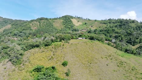 Farm-on-green-mountains-of-Bonao,-Dominican-Republic