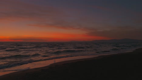 Sandy-beach-at-sunset