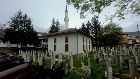 Sarajevo,-Churches,-and-Mosques:-Churches-and-mosques-grace-Sarajevo's-landscape,-telling-tales-of-coexistence