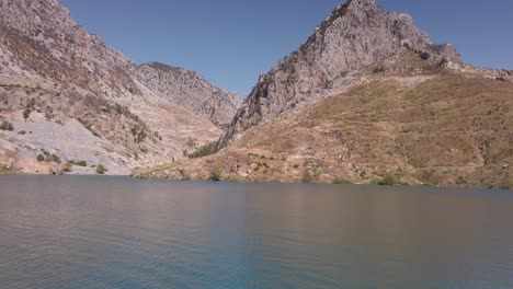 Revealed-Taurus-Mountain-Ridge-On-Green-Canyon-Lake-Near-Manavgat,-Antalya,-Turkey