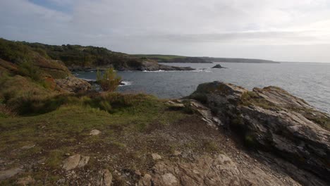 extra-wide-shot-of-Bessy's-Cove,The-Enys-in-cornwall