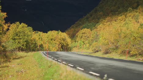 Schmale-Landstraße-In-Der-Herbstlichen-Kontrastlichtlandschaft