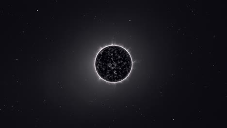 3D-animation-of-a-black-dwarf-star,-a-deceased-celestial-body-in-outer-space,-with-a-camera-orbit