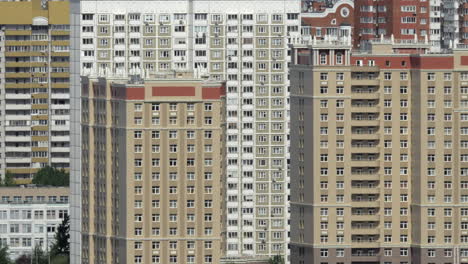 Zona-Residencial-Con-Edificios-De-Apartamentos-De-Gran-Altura-En-Moscú,-Rusia.